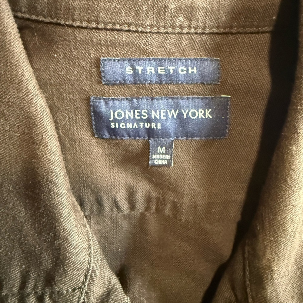 Jones New York Dark Chocolate Jean Jacket size M - Picture 3 of 3